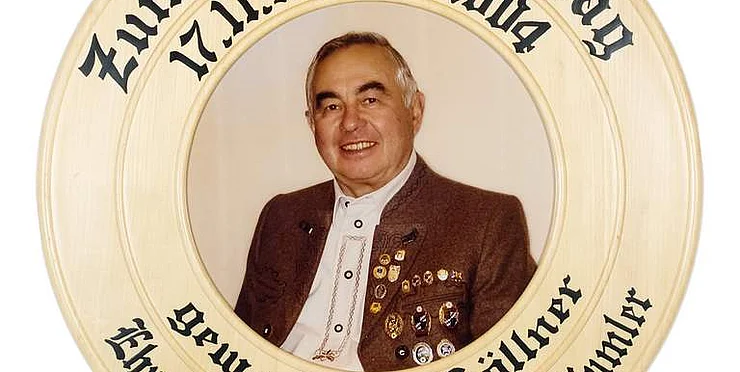 Geburtstagsscheibe Wilhelm Bäumler zum 65. Geburtstag
